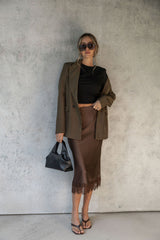 Eli Boyfriend Blazer Jacket - Olive