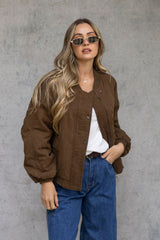 Finn Bomber Jacket - Deep Olive Choc