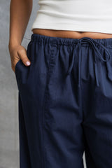 Georgie Straight-Leg Pants - Navy