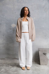 Georgie Straight-Leg Pants - White