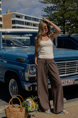 Harley Ribbed Tank Top - Beige