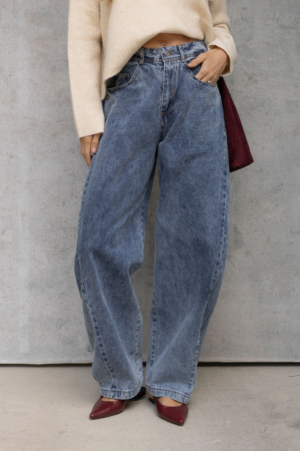 Hudson Barrel Denim Jeans - Acid Wash