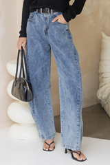 Hudson Barrel Denim Jeans - Acid Wash