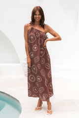 Kailani Maxi Dress - Hayman Print - Choc - The Self Styler