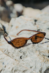 Rumi Oval Frame Sunglasses - Mocha Brown - The Self Styler