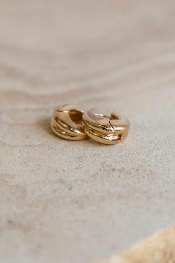 Layered Statement Hoop Earrings - Gold - The Self Styler
