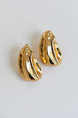 Mimi Irregular Stud Earrings - Gold - The Self Styler