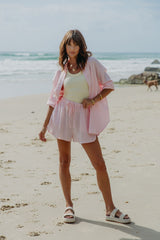 Charlie Linen Shorts - Pink - The Self Styler