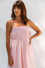 Ruby Midi Dress - Pink - The Self Styler