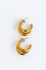 Holli Hoop Earrings - Gold - The Self Styler