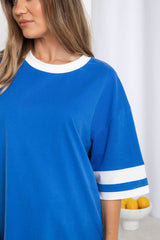 Blake Relaxed-Fit Stripe Tee - Blue and White - The Self Styler