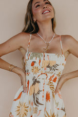 Gia Midi Dress - Palmira Print - The Self Styler