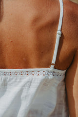 Hattie Lace Cami Top - White - The Self Styler