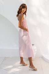Ruby Midi Dress - Pink - The Self Styler
