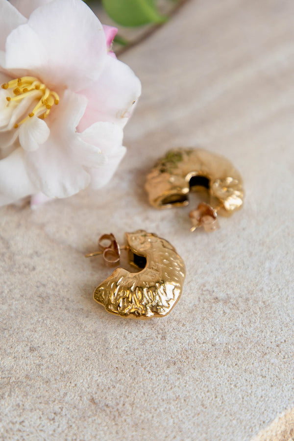 Conch Statement Hoops - Gold - The Self Styler