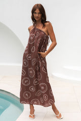 Kailani Maxi Dress - Hayman Print - Choc - The Self Styler