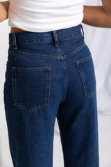 Micah High-Rise Wide-Leg Denim Jeans - Dark Wash - The Self Styler - The Self Styler