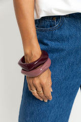 Aria Chunky Bangle - Dusty Pink - The Self Styler