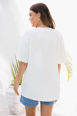 Malibu Embroidered Starfish Tee - Blue - The Self Styler