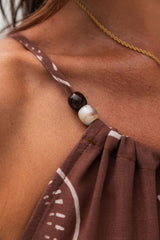 Kailani Maxi Dress - Hayman Print - Choc - The Self Styler