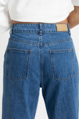 Dakota Straight-Leg Denim Jeans - Mid Blue Wash - The Self Styler Exclusive - The Self Styler