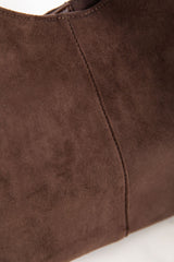 Alex Suede Tote Bag - Chocolate - The Self Styler