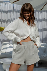 Brooklyn Cotton Shorts - Seagrass Green - The Self Styler