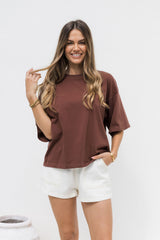 Koah Boxy-Fit Tee - Chocolate - The Self Styler