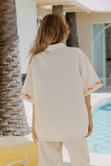 Pia Linen Shirt - Sand - The Self Styler