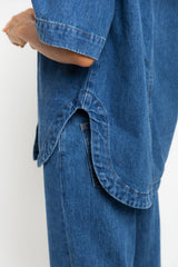 Tallon Denim Shirt - Mid Blue Wash - The Self Styler Exclusive - The Self Styler