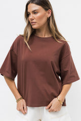 Koah Boxy-Fit Tee - Chocolate - The Self Styler