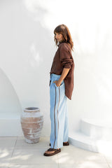 Archie Relaxed-Fit Linen Shirt - Chocolate - The Self Styler