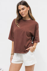 Koah Boxy-Fit Tee - Chocolate - The Self Styler