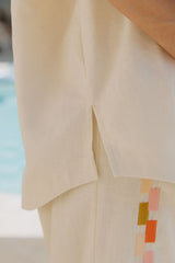 Pia Linen Shirt - Sand - The Self Styler