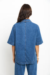 Tallon Denim Shirt - Mid Blue Wash - The Self Styler Exclusive - The Self Styler