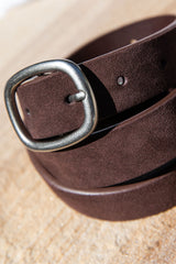 Laura Genuine Suede Belt - Espresso - The Self Styler
