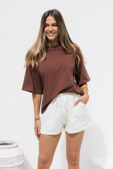 Koah Boxy-Fit Tee - Chocolate - The Self Styler