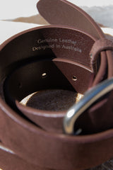 Laura Genuine Suede Belt - Espresso - The Self Styler