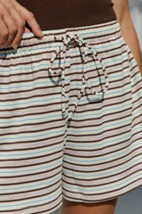 Jolie Stripe Shorts - Pink Multi - The Self Styler