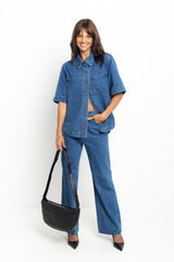 Tallon Denim Shirt - Mid Blue Wash - The Self Styler Exclusive - The Self Styler