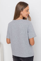 Lakey Relaxed-Fit Top - Grey - The Self Styler