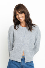 Hazel Knit Cardi - Grey - The Self Styler