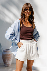 Harley Ribbed Tank Top - Chocolate - The Self Styler