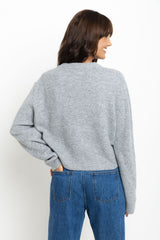 Hazel Knit Cardi - Grey - The Self Styler