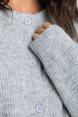 Hazel Knit Cardi - Grey - The Self Styler