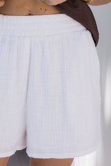 Brooklyn Cotton Shorts - White - The Self Styler