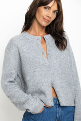 Hazel Knit Cardi - Grey - The Self Styler