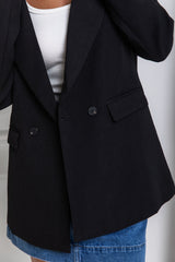 Raffa Blazer Jacket - Black - The Self Styler