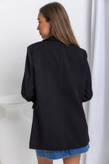 Raffa Blazer Jacket - Black - The Self Styler
