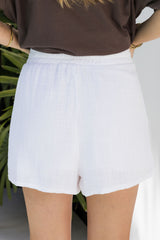Brooklyn Cotton Shorts - White - The Self Styler